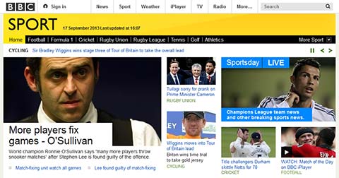 BBC Desktop website